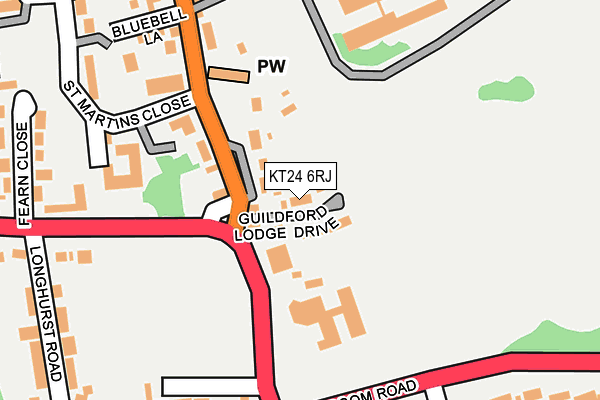 KT24 6RJ map - OS OpenMap – Local (Ordnance Survey)