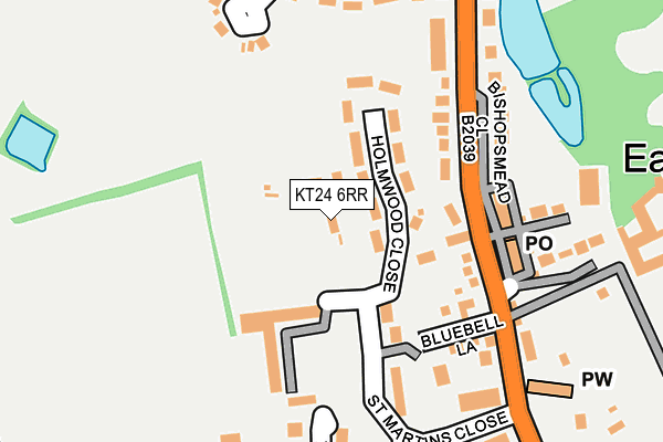 KT24 6RR map - OS OpenMap – Local (Ordnance Survey)