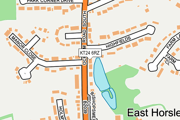 KT24 6RZ map - OS OpenMap – Local (Ordnance Survey)