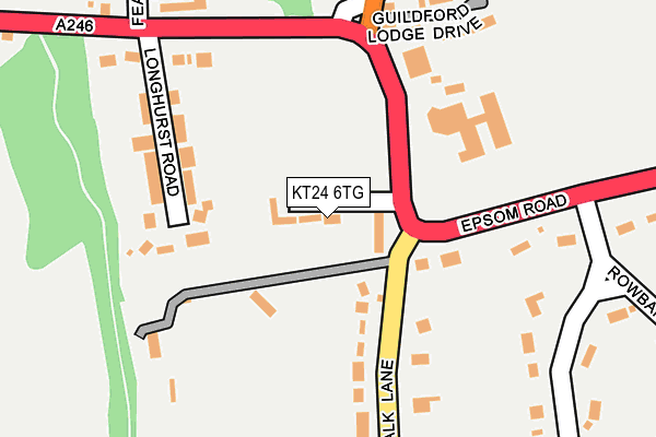 KT24 6TG map - OS OpenMap – Local (Ordnance Survey)