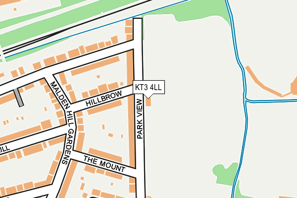 KT3 4LL map - OS OpenMap – Local (Ordnance Survey)