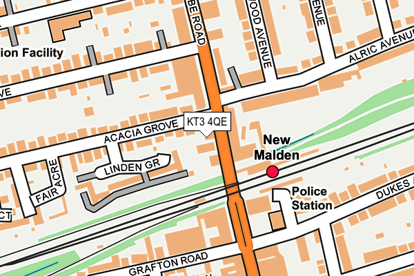 Map of COOMBE BEAUTY LTD at local scale