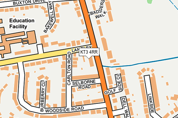 KT3 4RR map - OS OpenMap – Local (Ordnance Survey)