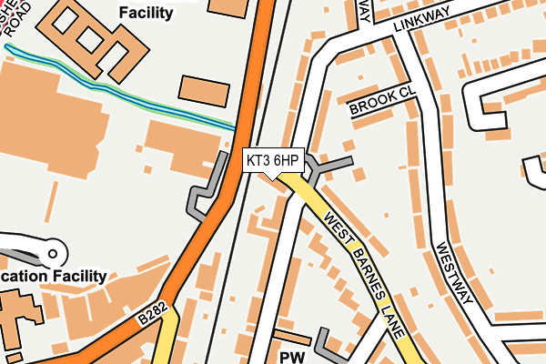 KT3 6HP map - OS OpenMap – Local (Ordnance Survey)