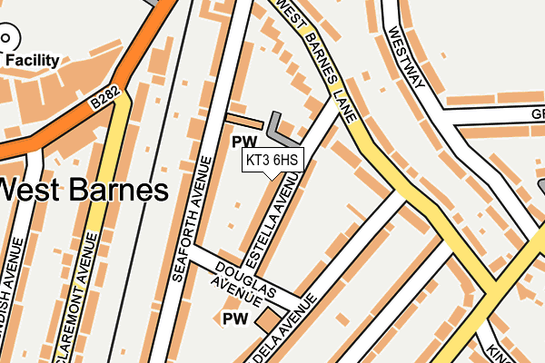 KT3 6HS map - OS OpenMap – Local (Ordnance Survey)