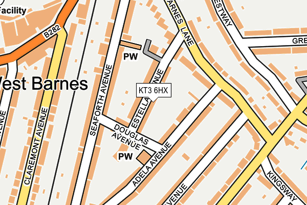 KT3 6HX map - OS OpenMap – Local (Ordnance Survey)
