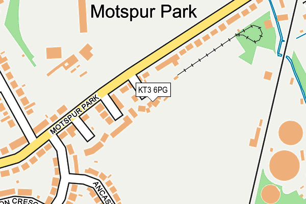 KT3 6PG map - OS OpenMap – Local (Ordnance Survey)
