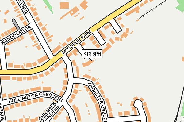 KT3 6PH map - OS OpenMap – Local (Ordnance Survey)