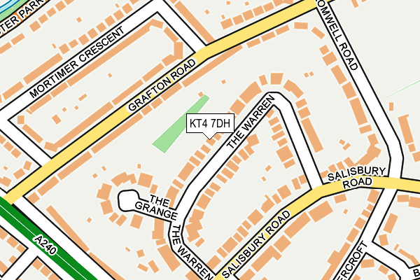 KT4 7DH map - OS OpenMap – Local (Ordnance Survey)