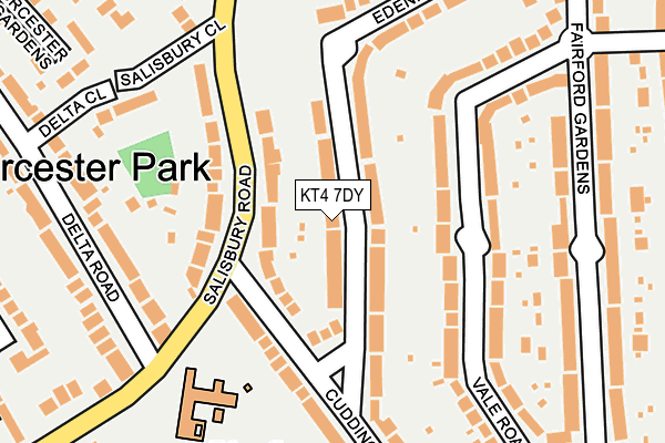 KT4 7DY map - OS OpenMap – Local (Ordnance Survey)