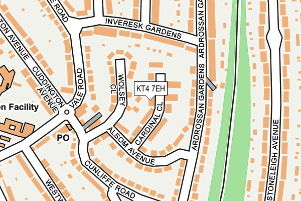 KT4 7EH map - OS OpenMap – Local (Ordnance Survey)