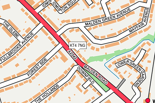KT4 7NG map - OS OpenMap – Local (Ordnance Survey)
