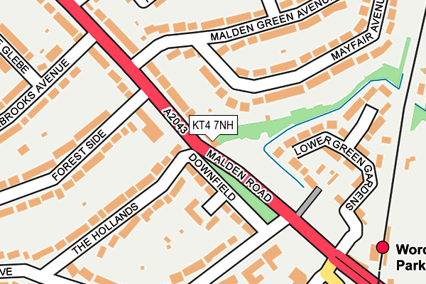 KT4 7NH map - OS OpenMap – Local (Ordnance Survey)