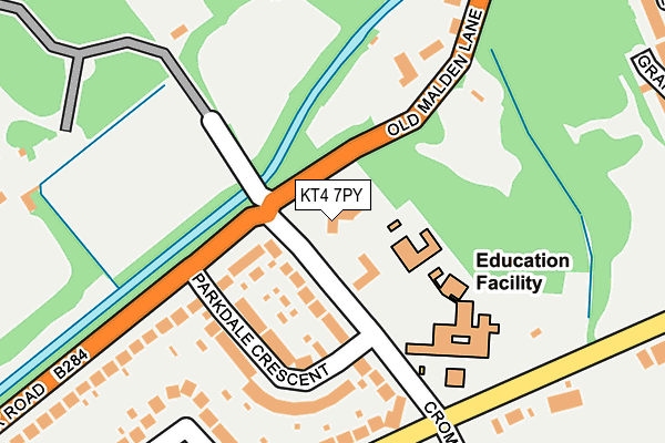 KT4 7PY map - OS OpenMap – Local (Ordnance Survey)