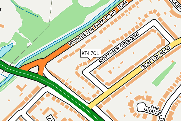 KT4 7QL map - OS OpenMap – Local (Ordnance Survey)