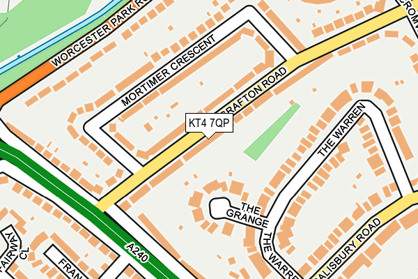 KT4 7QP map - OS OpenMap – Local (Ordnance Survey)