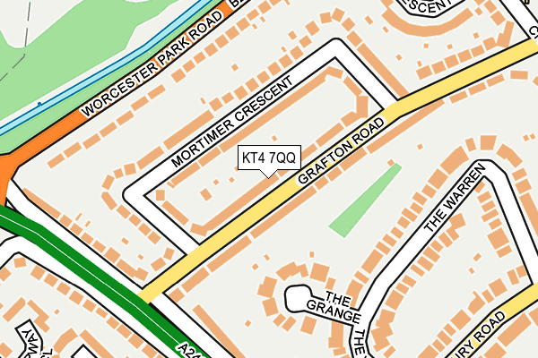KT4 7QQ map - OS OpenMap – Local (Ordnance Survey)