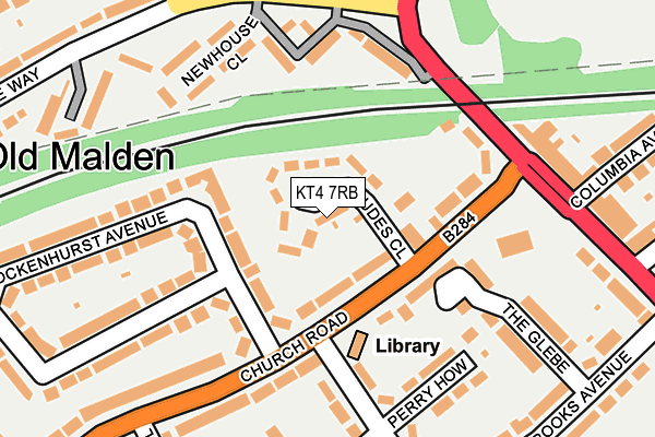 KT4 7RB map - OS OpenMap – Local (Ordnance Survey)