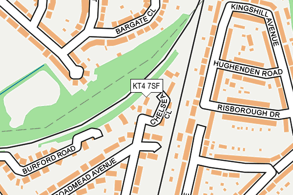 KT4 7SF map - OS OpenMap – Local (Ordnance Survey)