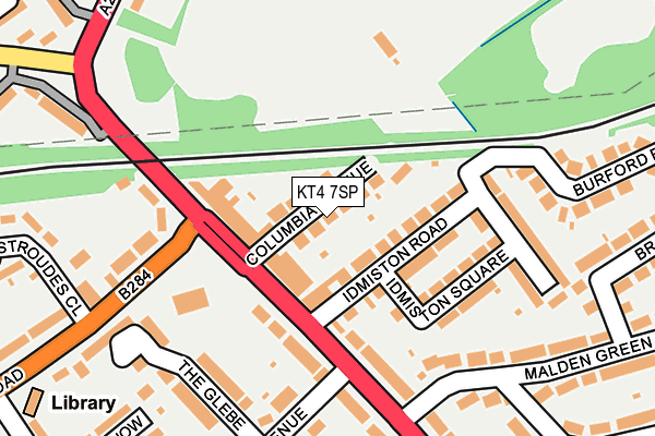 KT4 7SP map - OS OpenMap – Local (Ordnance Survey)