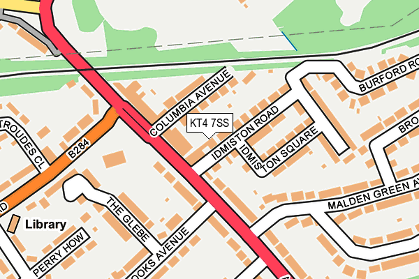 KT4 7SS map - OS OpenMap – Local (Ordnance Survey)