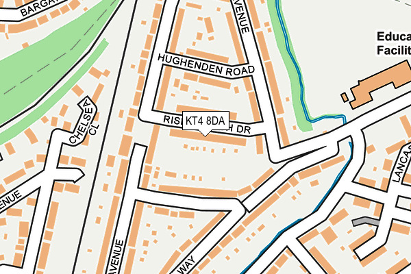 KT4 8DA map - OS OpenMap – Local (Ordnance Survey)
