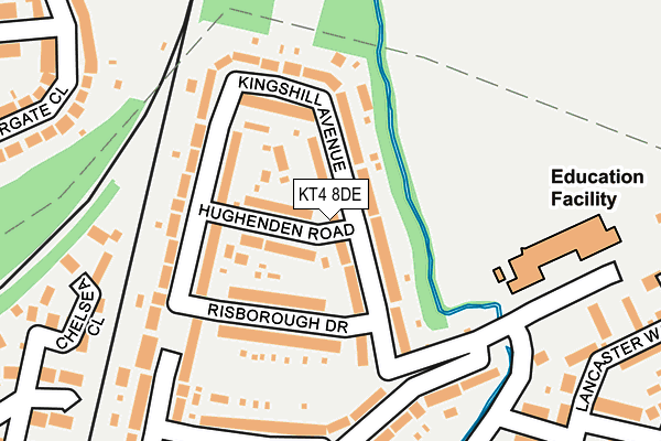 KT4 8DE map - OS OpenMap – Local (Ordnance Survey)