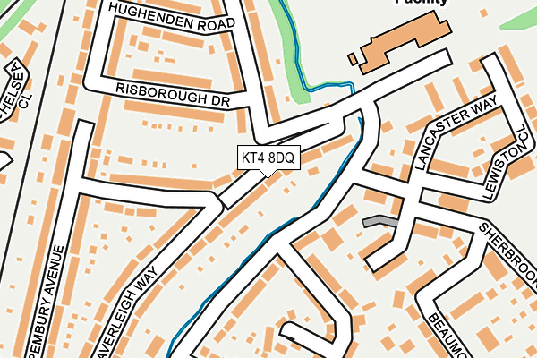 KT4 8DQ map - OS OpenMap – Local (Ordnance Survey)
