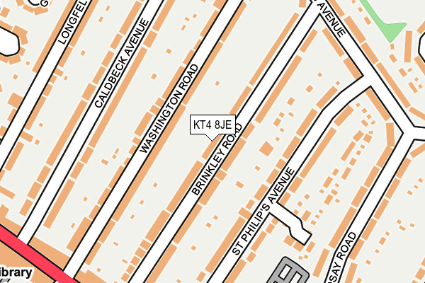 KT4 8JE map - OS OpenMap – Local (Ordnance Survey)