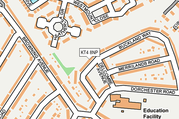 KT4 8NP map - OS OpenMap – Local (Ordnance Survey)