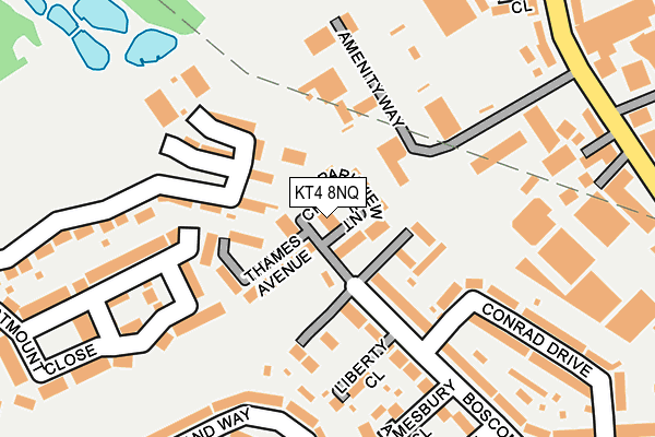 KT4 8NQ map - OS OpenMap – Local (Ordnance Survey)