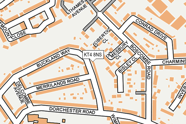 KT4 8NS map - OS OpenMap – Local (Ordnance Survey)