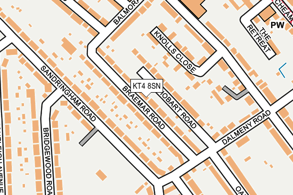KT4 8SN map - OS OpenMap – Local (Ordnance Survey)