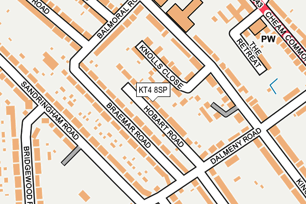 KT4 8SP map - OS OpenMap – Local (Ordnance Survey)