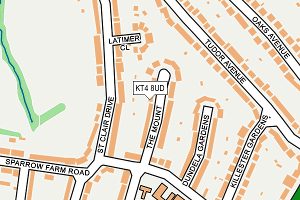 KT4 8UD map - OS OpenMap – Local (Ordnance Survey)