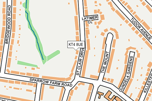 KT4 8UE map - OS OpenMap – Local (Ordnance Survey)