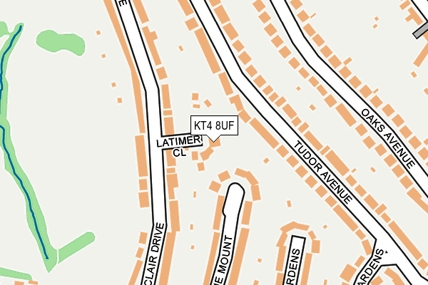 KT4 8UF map - OS OpenMap – Local (Ordnance Survey)