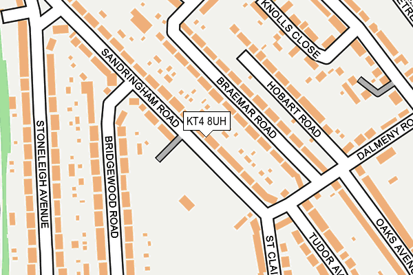 KT4 8UH map - OS OpenMap – Local (Ordnance Survey)