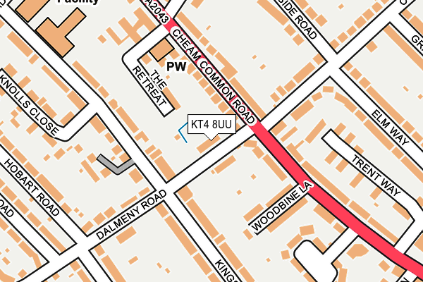 KT4 8UU map - OS OpenMap – Local (Ordnance Survey)
