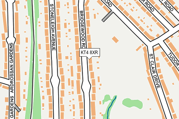 KT4 8XR map - OS OpenMap – Local (Ordnance Survey)