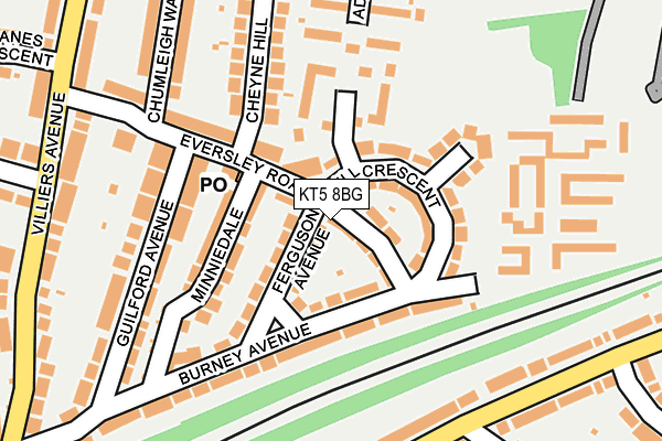 KT5 8BG map - OS OpenMap – Local (Ordnance Survey)