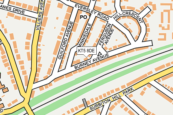 KT5 8DE map - OS OpenMap – Local (Ordnance Survey)