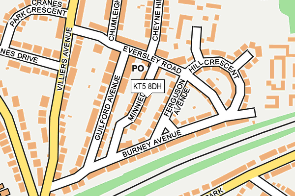 KT5 8DH map - OS OpenMap – Local (Ordnance Survey)