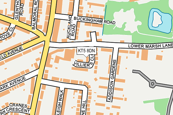 KT5 8DN map - OS OpenMap – Local (Ordnance Survey)