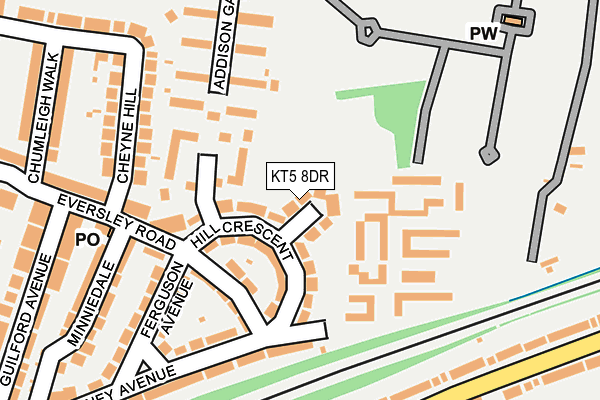 KT5 8DR map - OS OpenMap – Local (Ordnance Survey)