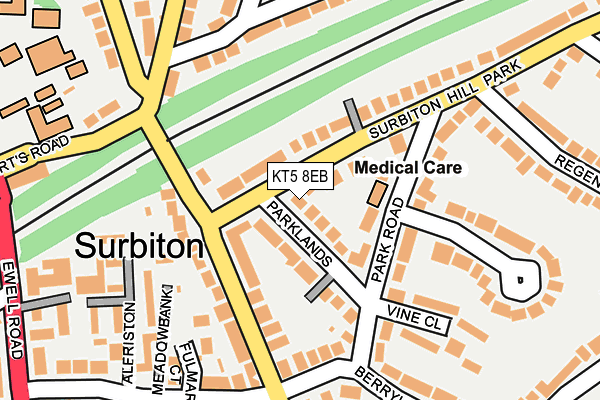 KT5 8EB map - OS OpenMap – Local (Ordnance Survey)