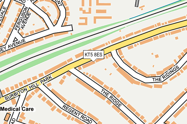 KT5 8ES map - OS OpenMap – Local (Ordnance Survey)