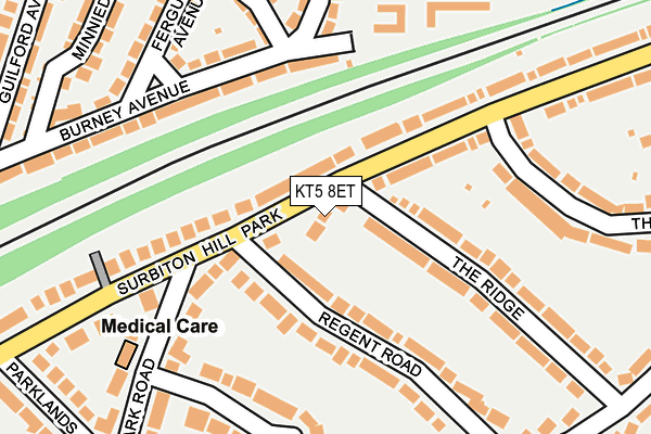KT5 8ET map - OS OpenMap – Local (Ordnance Survey)