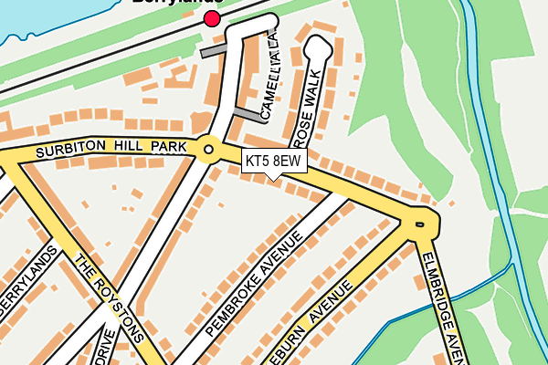 KT5 8EW map - OS OpenMap – Local (Ordnance Survey)
