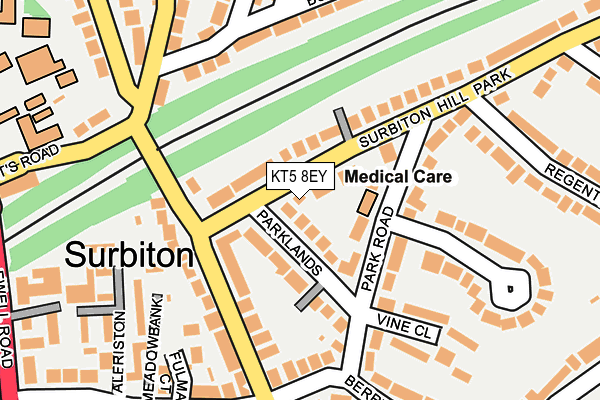 KT5 8EY map - OS OpenMap – Local (Ordnance Survey)